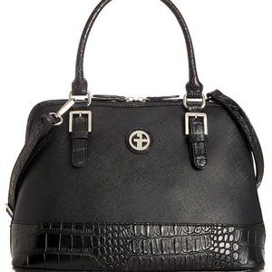 Giani Bernini - Saffiano Croco Dome Satchel Black